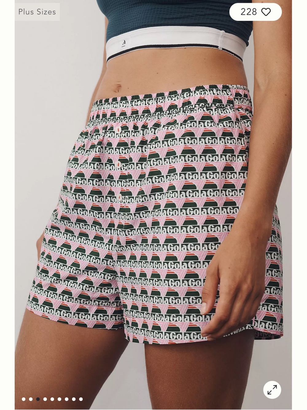 Anthropologie x Gola Pink, Green & Red Logo-Print Shorts